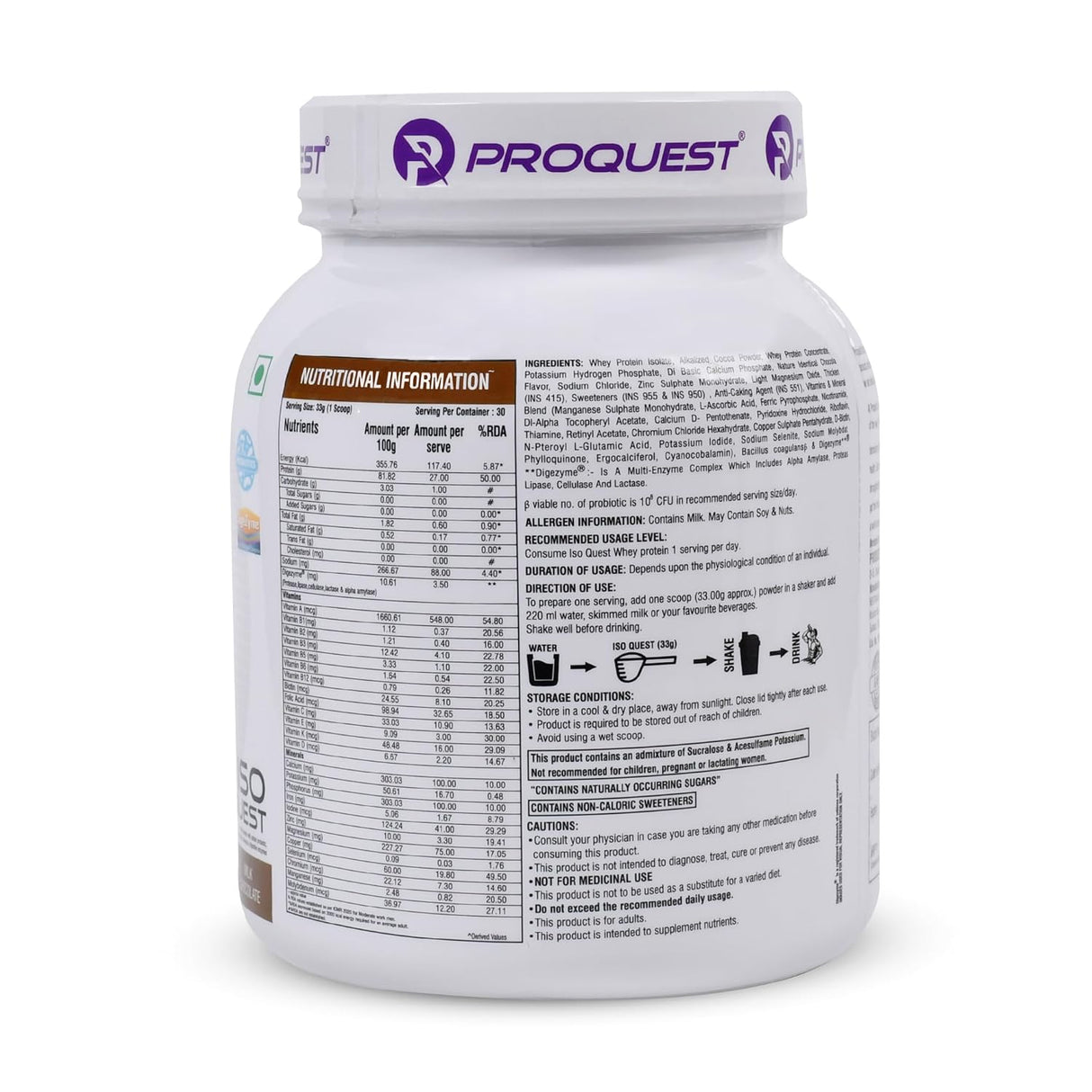 Proquest Isolate Whey Protein Iso Quest
