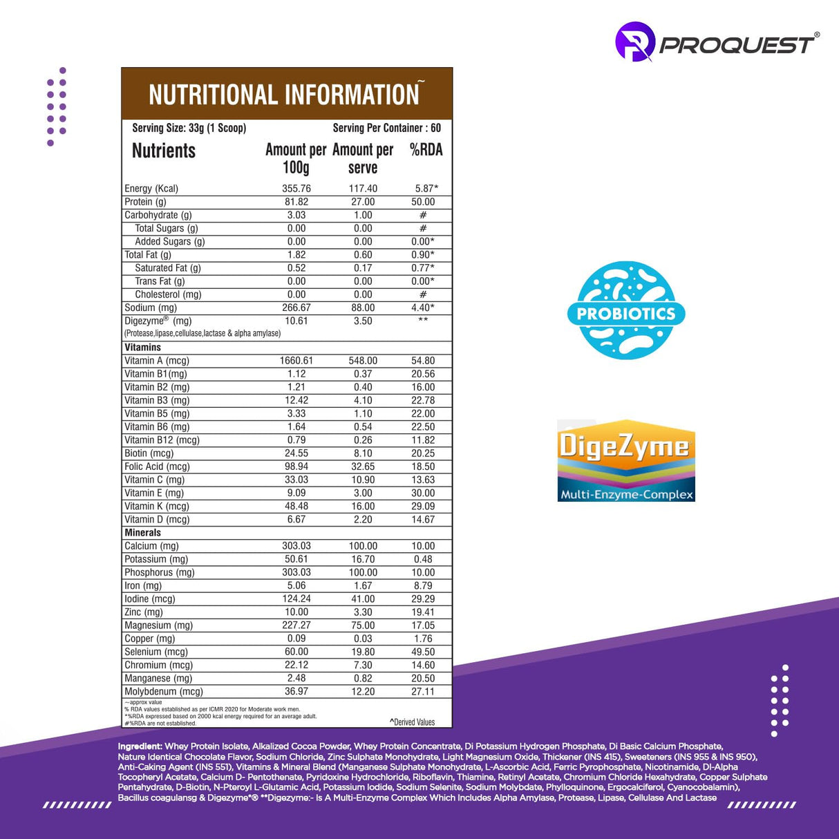 Proquest Isolate Whey Protein Iso Quest