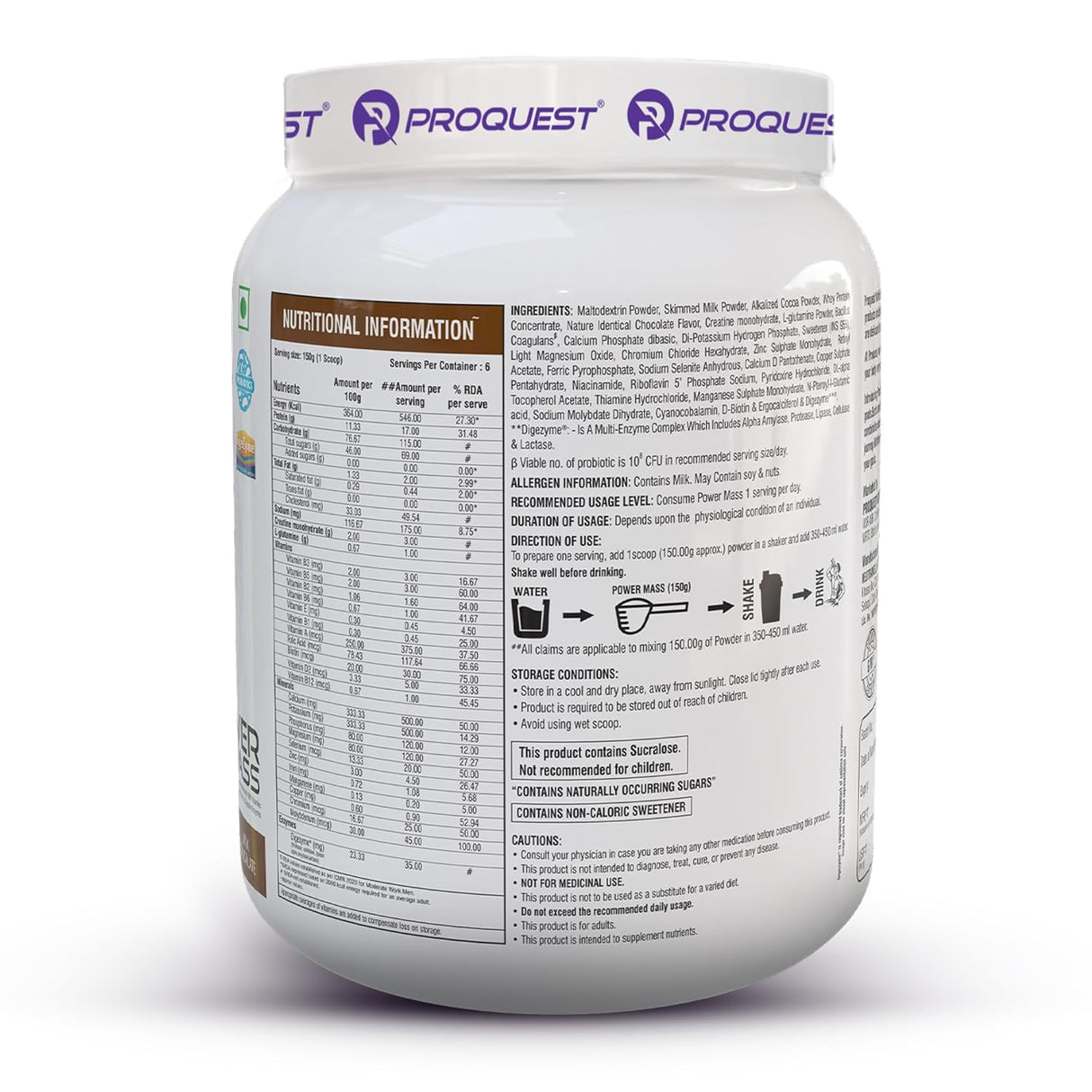 Proquest Nutrition Mass Gainer