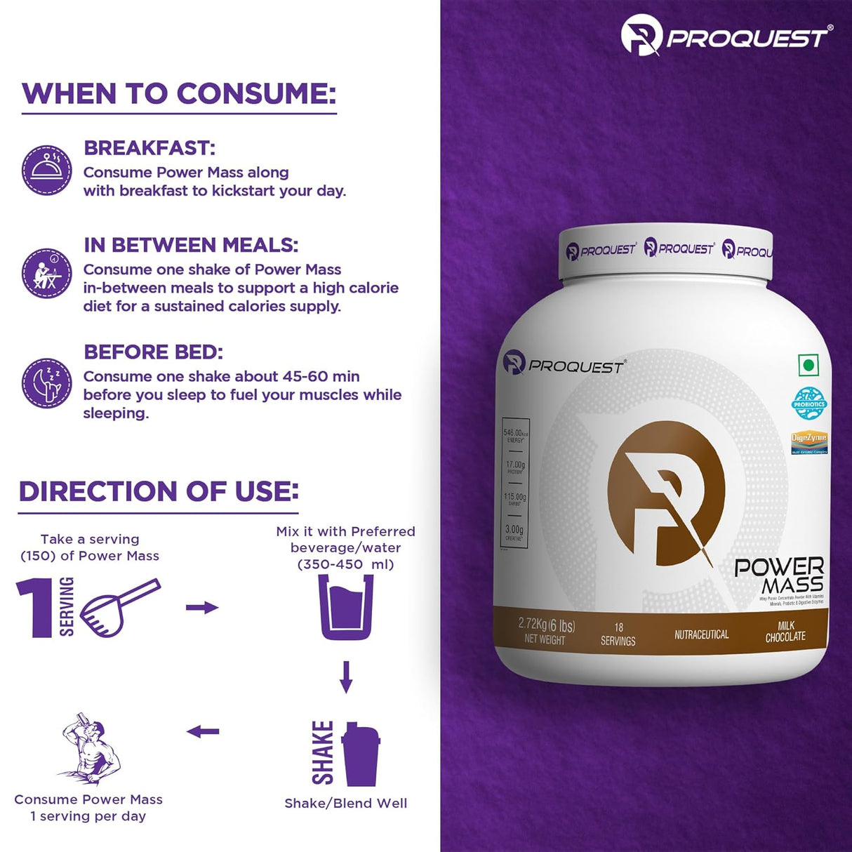 Proquest Nutrition Mass Gainer