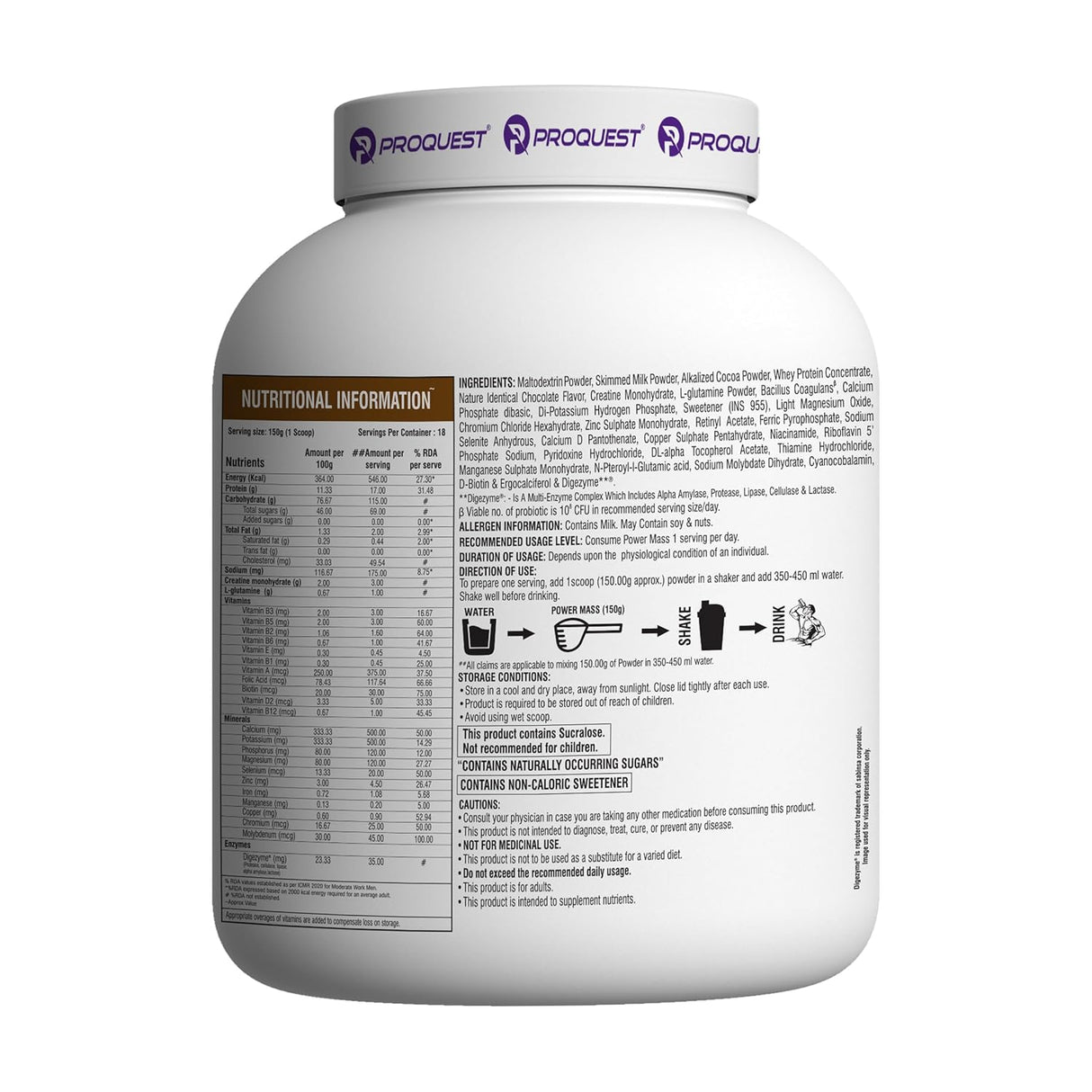 Proquest Nutrition Mass Gainer