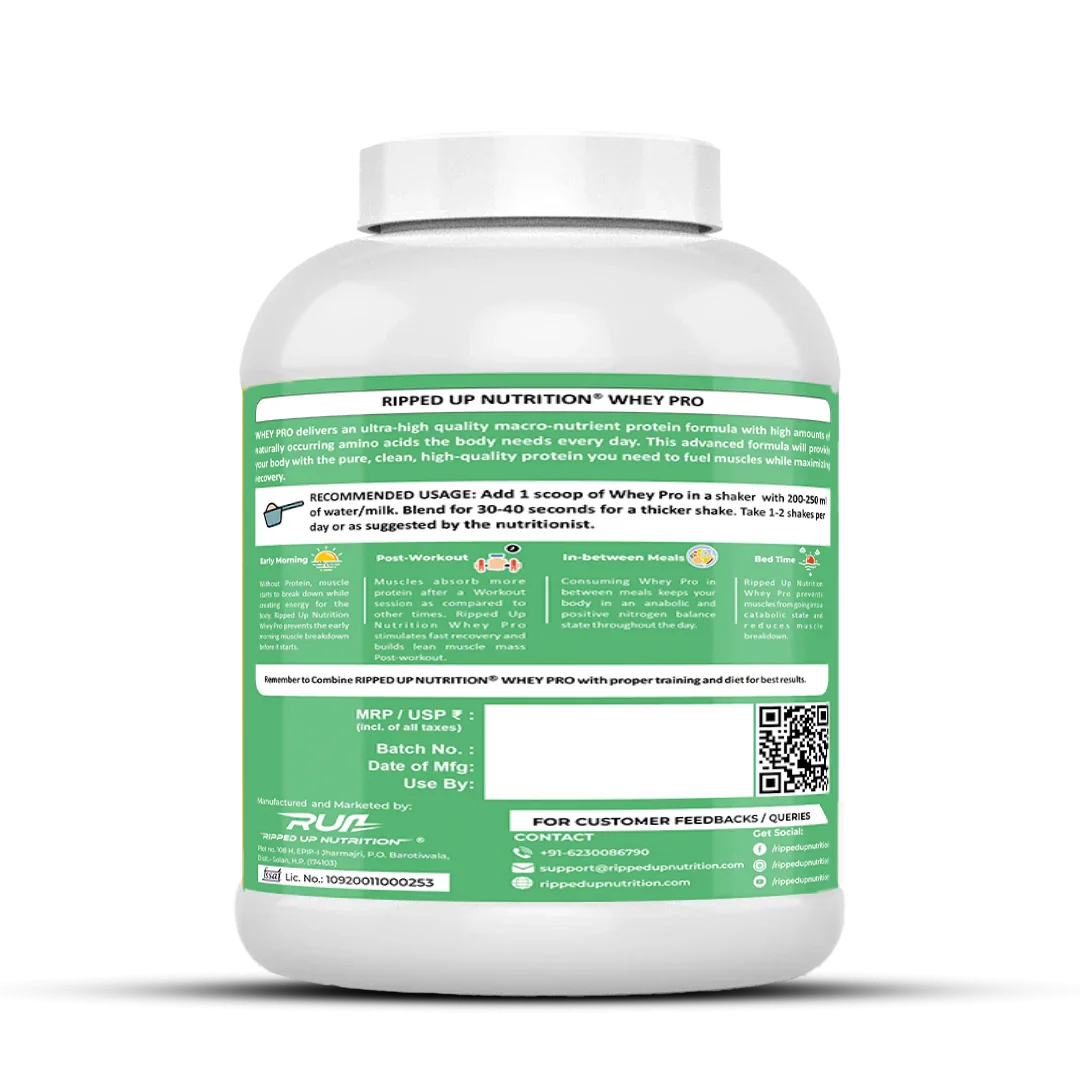 Ripped Up Nutrition Whey Pro (Trustified) 1.8 Kg, 55 Servings