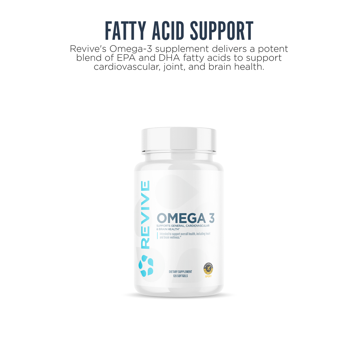 Revive MD Omega 3 Fish Oil Supplement | 120 Softgels | EPA & DHA