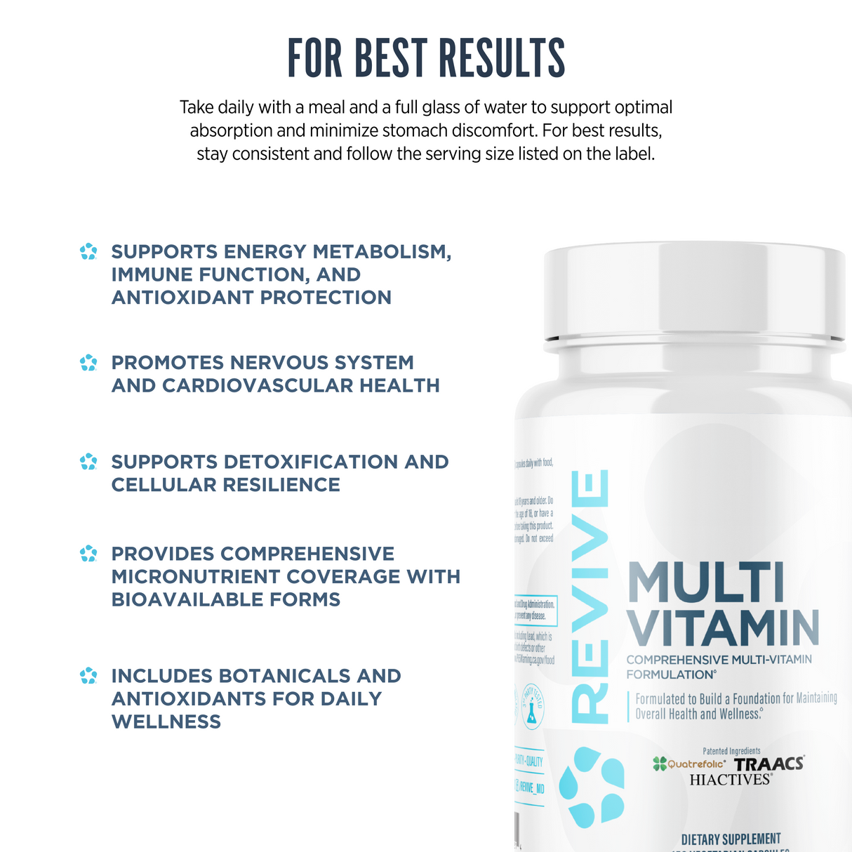 Revive MD Multivitamin Supplement 150 Capsules | Daily Vitamins, Zinc, Magnesium & NAC