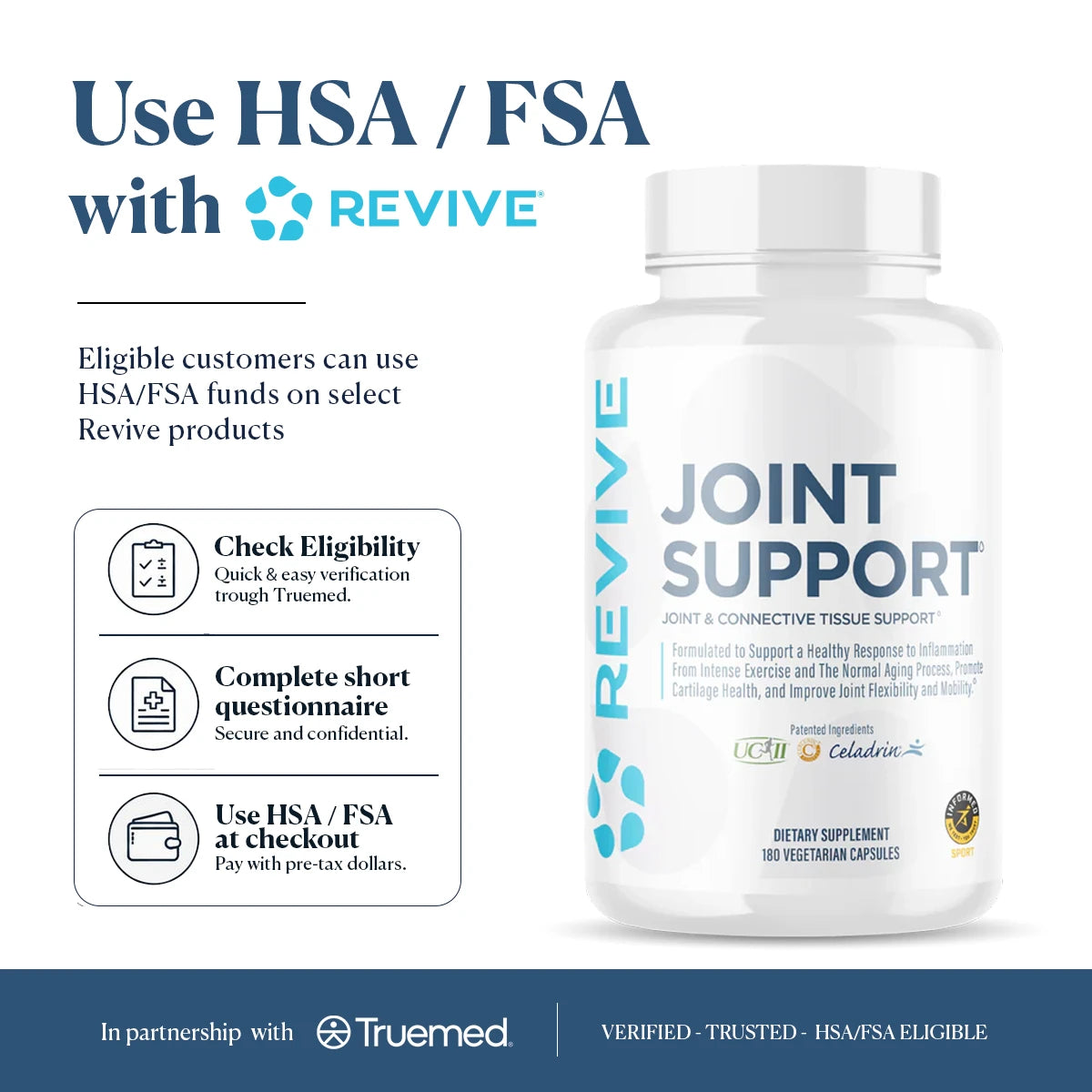 Revive MD Joint Support Supplement 180 Vegetarian Capsules