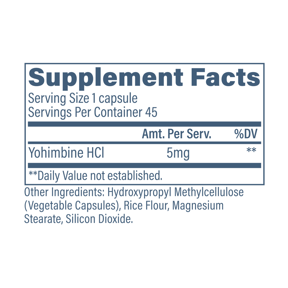 Revive MD Yohimbine HCL Supplement 5mg | 45 Capsules