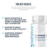 Revive MD Yohimbine HCL Supplement 5mg | 45 Capsules