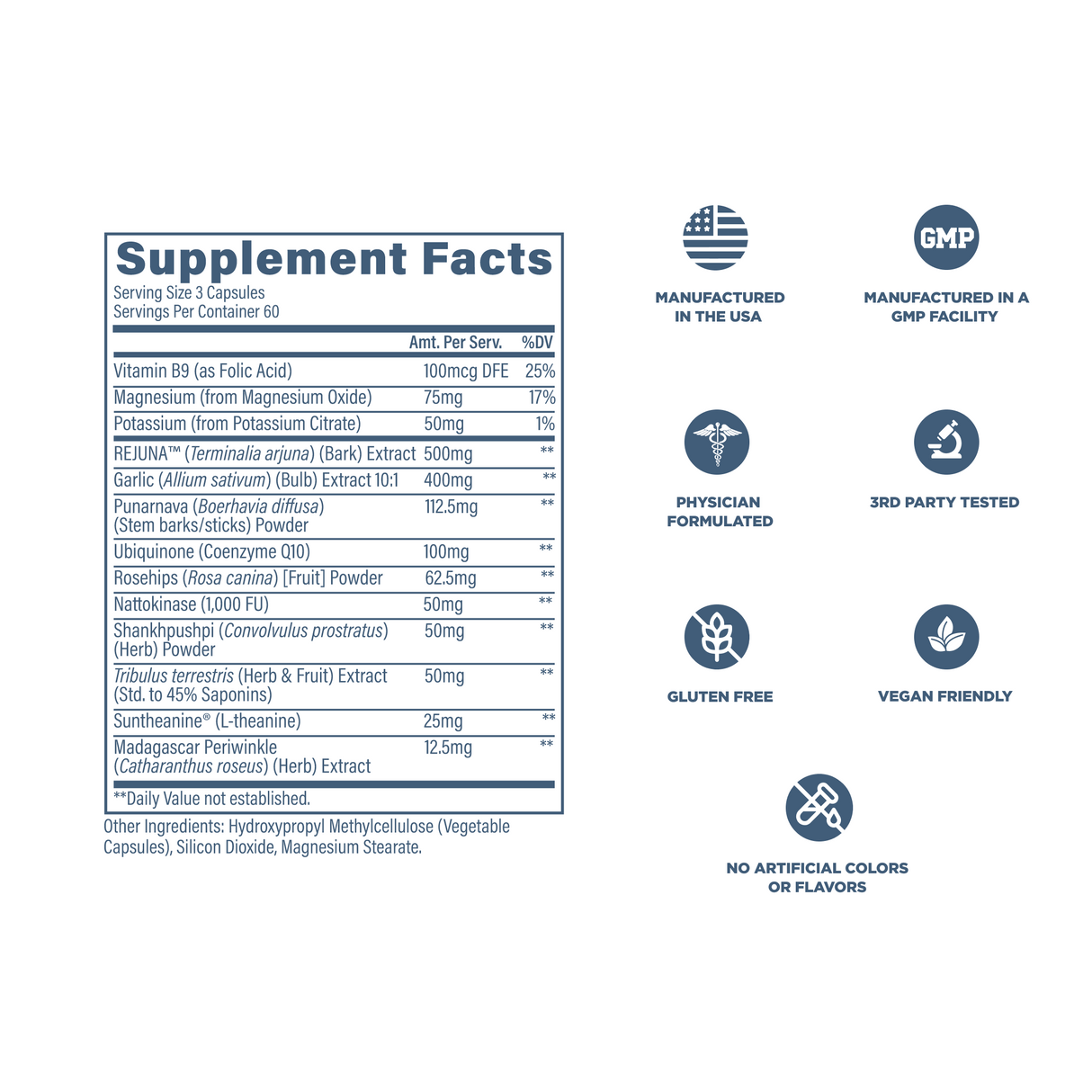 Revive MD Blood Pressure Support Formula | 180 Veg Capsules | 60 Servings