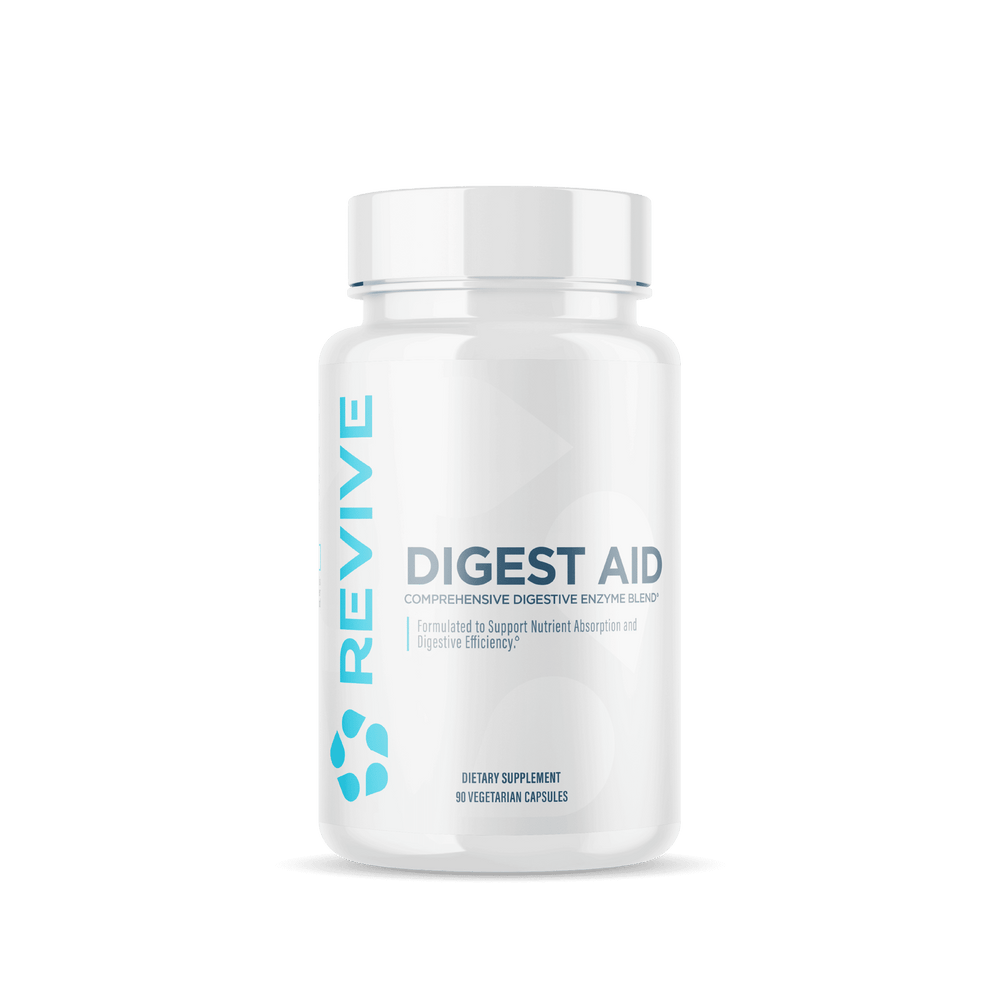 Revive MD Digest Aid Supplement | Digestive Enzymes, Probiotics & Prebiotics | 90 Capsules
