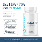 Revive MD Digest Aid Supplement | Digestive Enzymes, Probiotics & Prebiotics | 90 Capsules