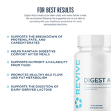 Revive MD Digest Aid Supplement | Digestive Enzymes, Probiotics & Prebiotics | 90 Capsules