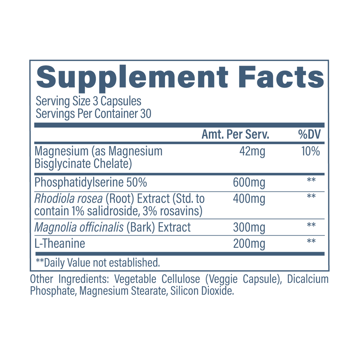 Revive MD Cortisol Manager | Magnesium & L-Theanine | 90 Vegetarian Capsules | 30 Servings