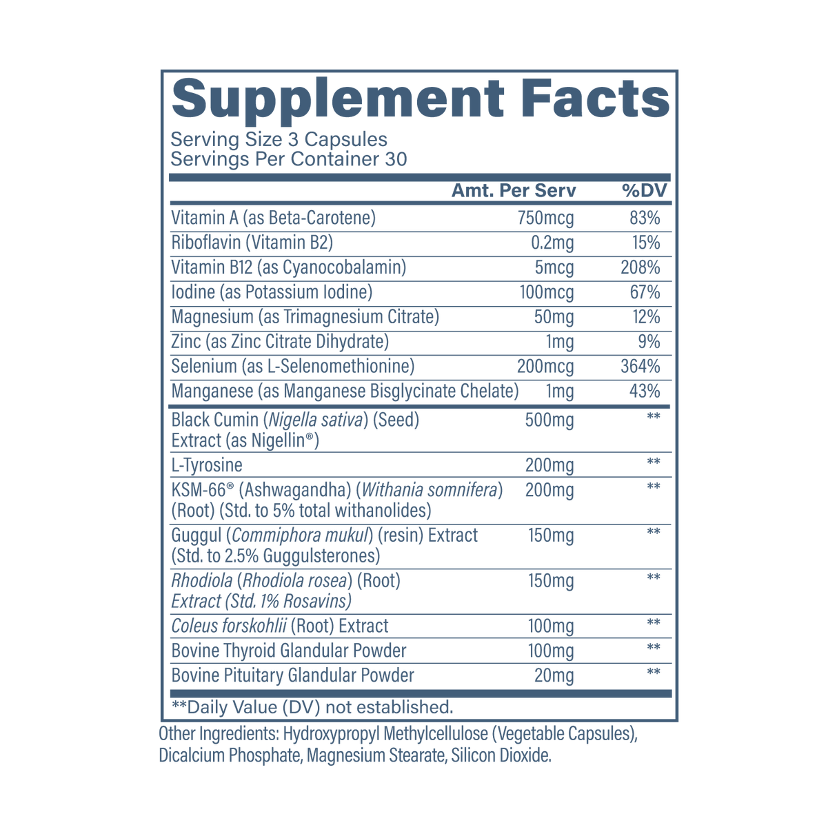 Revive MD Thyroid Support Supplement | 90 Capsules | 30 Servings