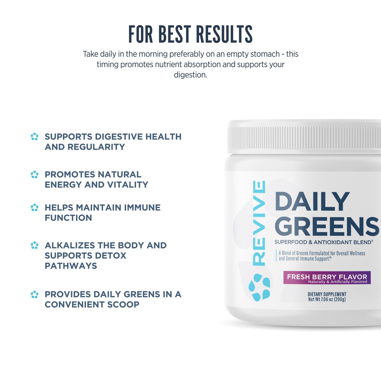 Revive MD Daily Greens Superfood Powder 260g