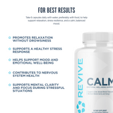 Revive MD Calm Supplement | L-Theanine, GABA & 5-HTP | 180 Capsules | 30 Servings