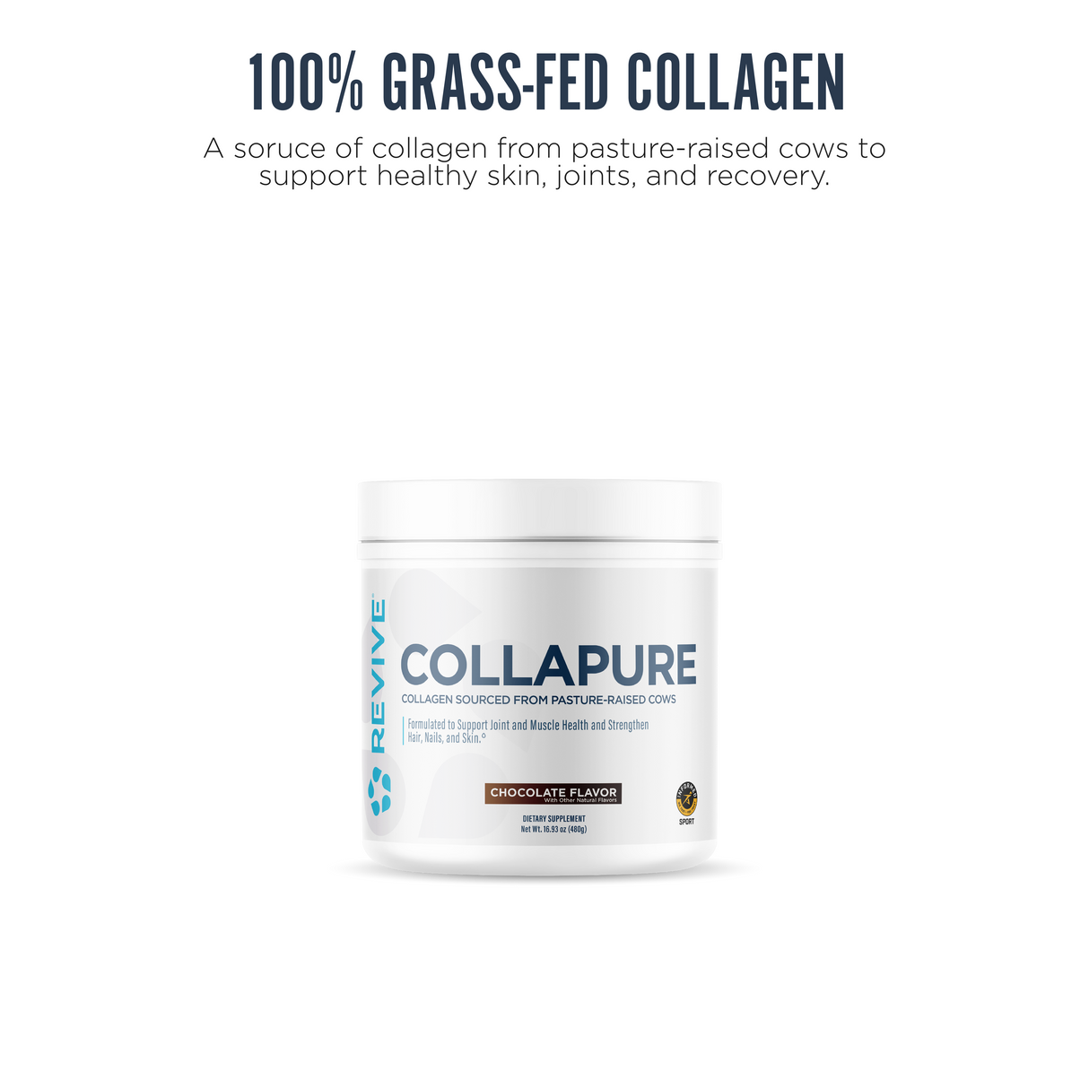 Revive MD CollaPURE Collagen Peptides Powder | Type I & III Collagen | 30 Servings