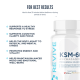 Revive MD KSM-66 Ashwagandha Supplement | 60 Veg Capsules