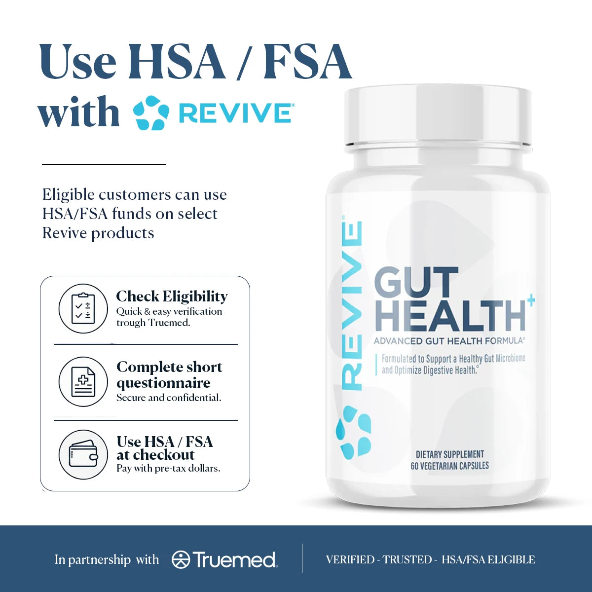 Revive MD Gut Health Plus Formula | 60 Capsules | 30 Servings