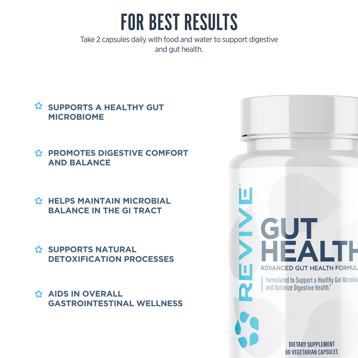 Revive MD Gut Health Plus Formula | 60 Capsules | 30 Servings