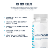 Revive MD Adrenal Support Supplement | Rhodiola Rosea & Ashwagandha | 30 Servings