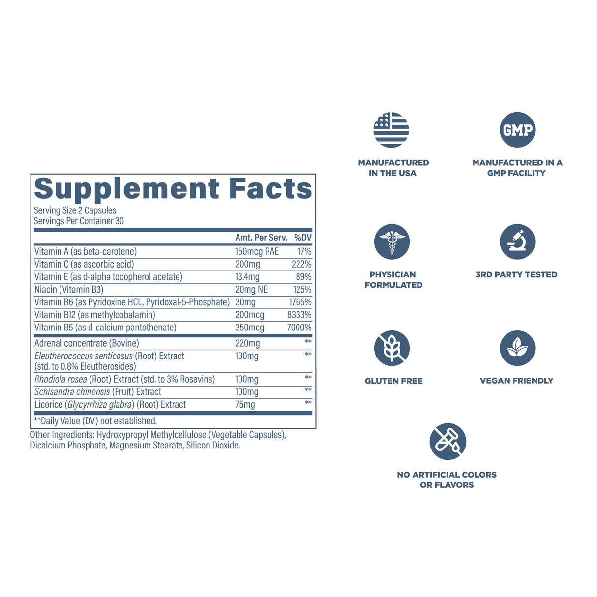 Revive MD Adrenal Support Supplement | Rhodiola Rosea & Ashwagandha | 30 Servings