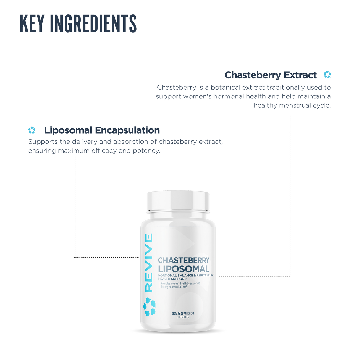 Revive MD Chasteberry Liposomal Supplement | Vitex Agnus-Castus | 30 Tablets