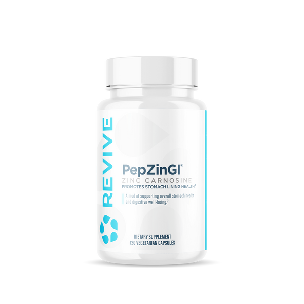 Revive MD PepZincGI Carnosine Supplement | Zinc & L-Carnosine | 120 Capsules | 60 Servings