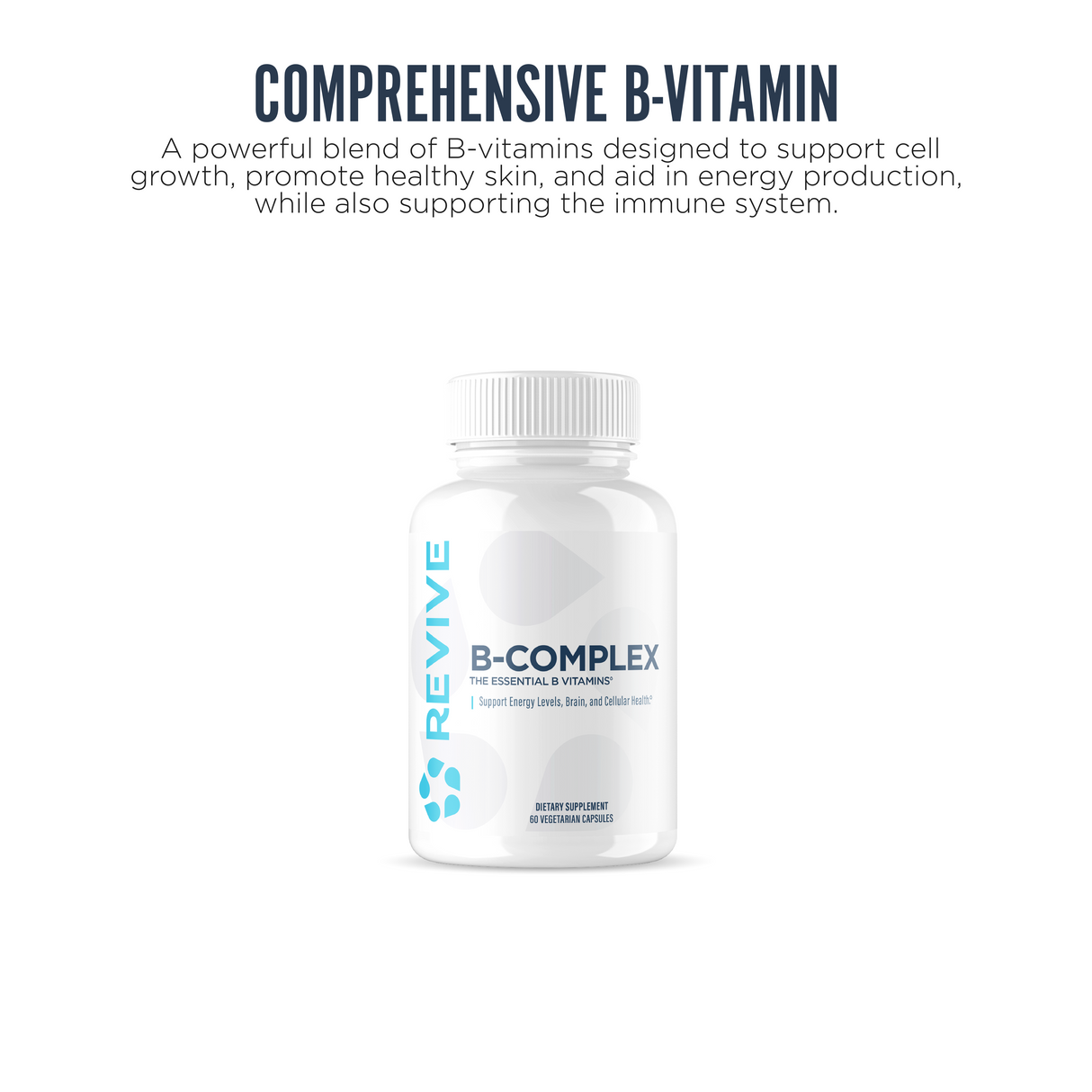 Revive MD B-Complex Supplement | Vitamin B12 Complex | 60 Servings