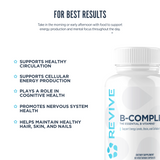 Revive MD B-Complex Supplement | Vitamin B12 Complex | 60 Servings