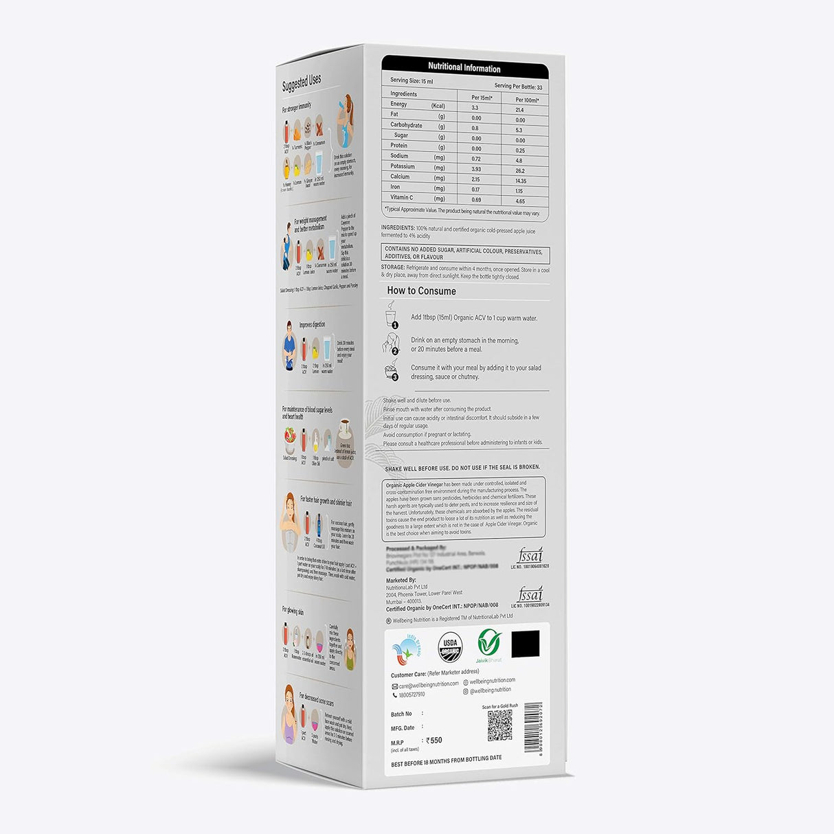 wellbeing nutrition organic himalayan apple cider vinegar 