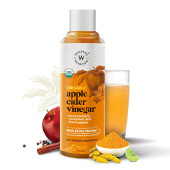 Wellbeing Nutrition Apple Cider Vinegar with Turmeric, Amla, Cinnamon and Black Pepper | Raw Unfiltered with 2X The Mother | Supports Weight Management, Boost Immunity & Detox, Skin Health | 500ml