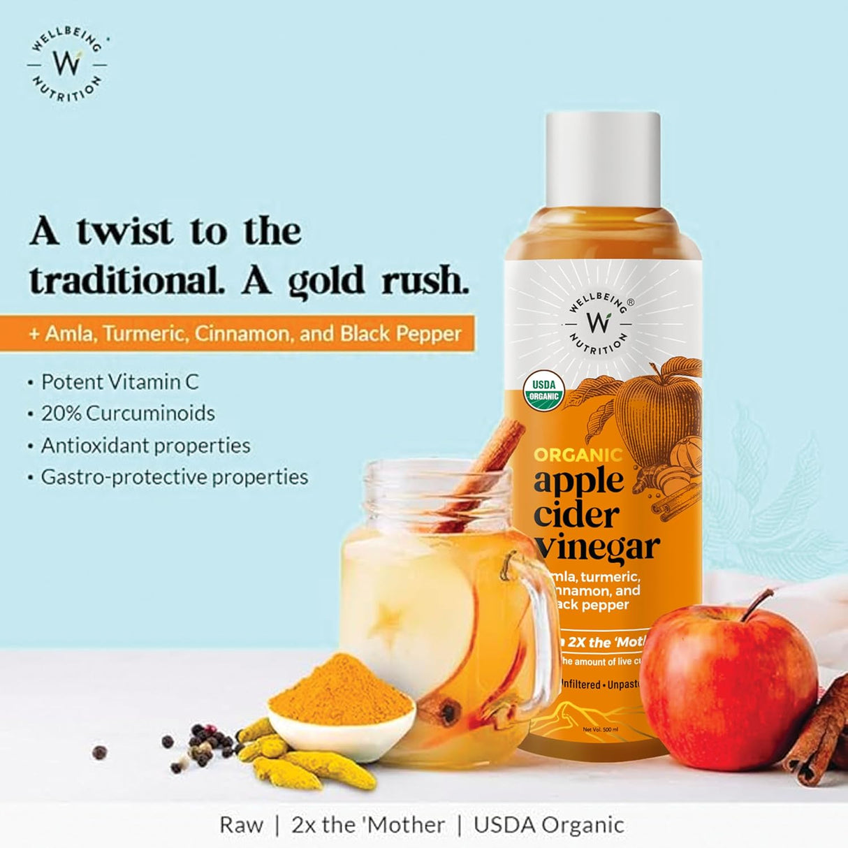 wellbeing nutrition apple cider vinegar with turmeric 