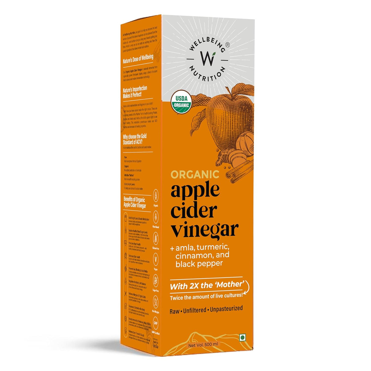 wellbeing nutrition apple cider vinegar with turmeric 