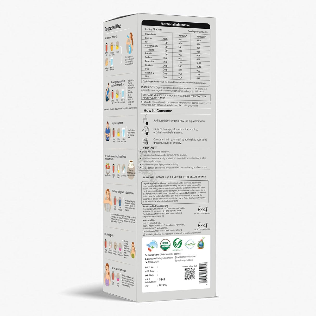 wellbeing nutrition apple cider vinegar with turmeric 