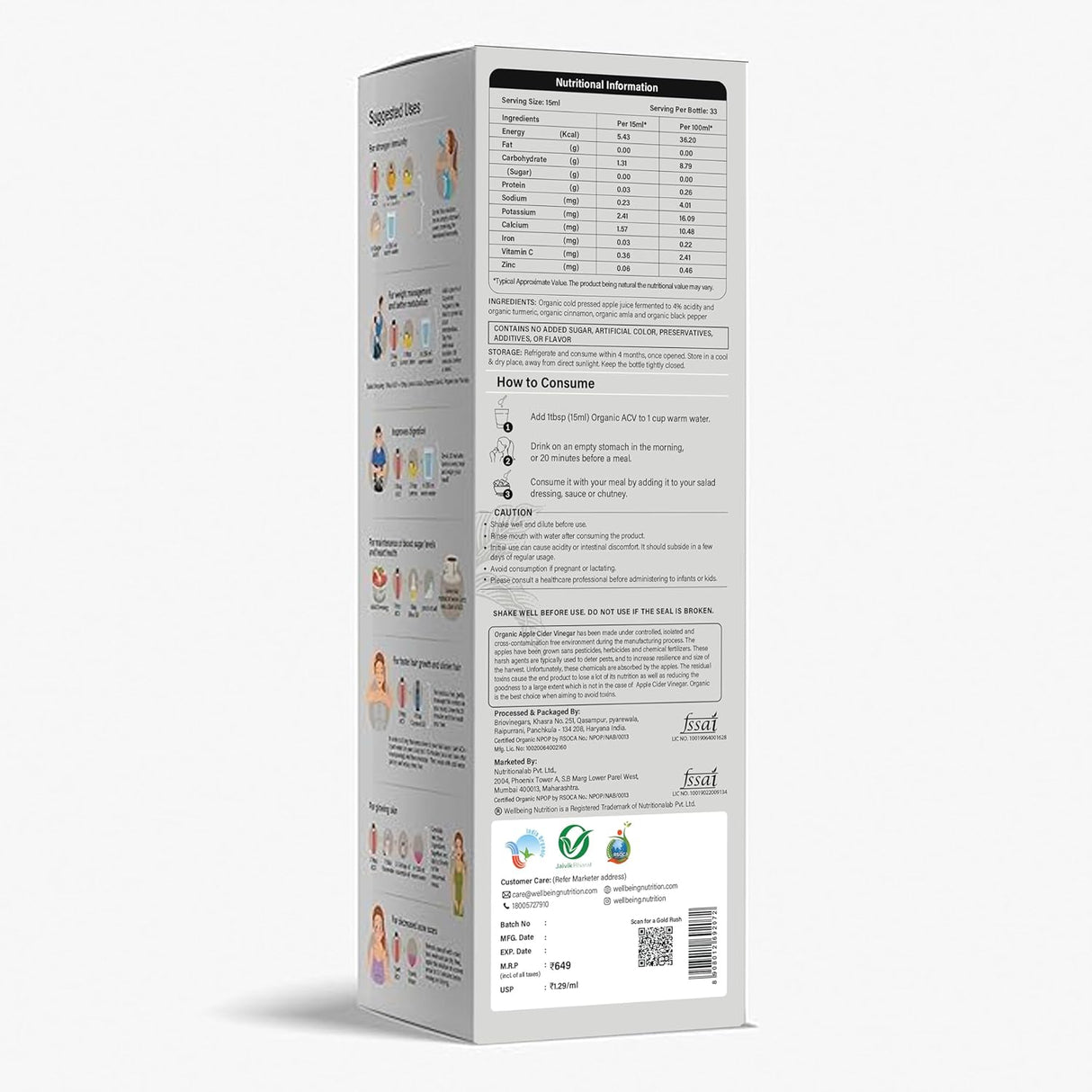 wellbeing nutrition apple cider vinegar with turmeric 