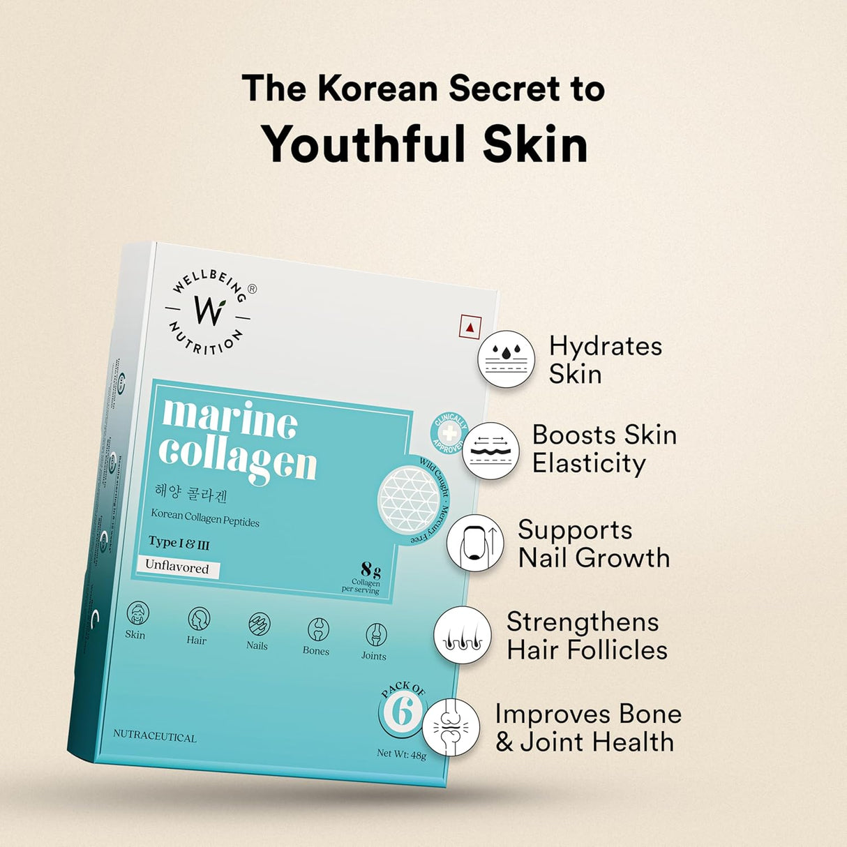 wellbeing nutrition pure korean marine collagen supplements 