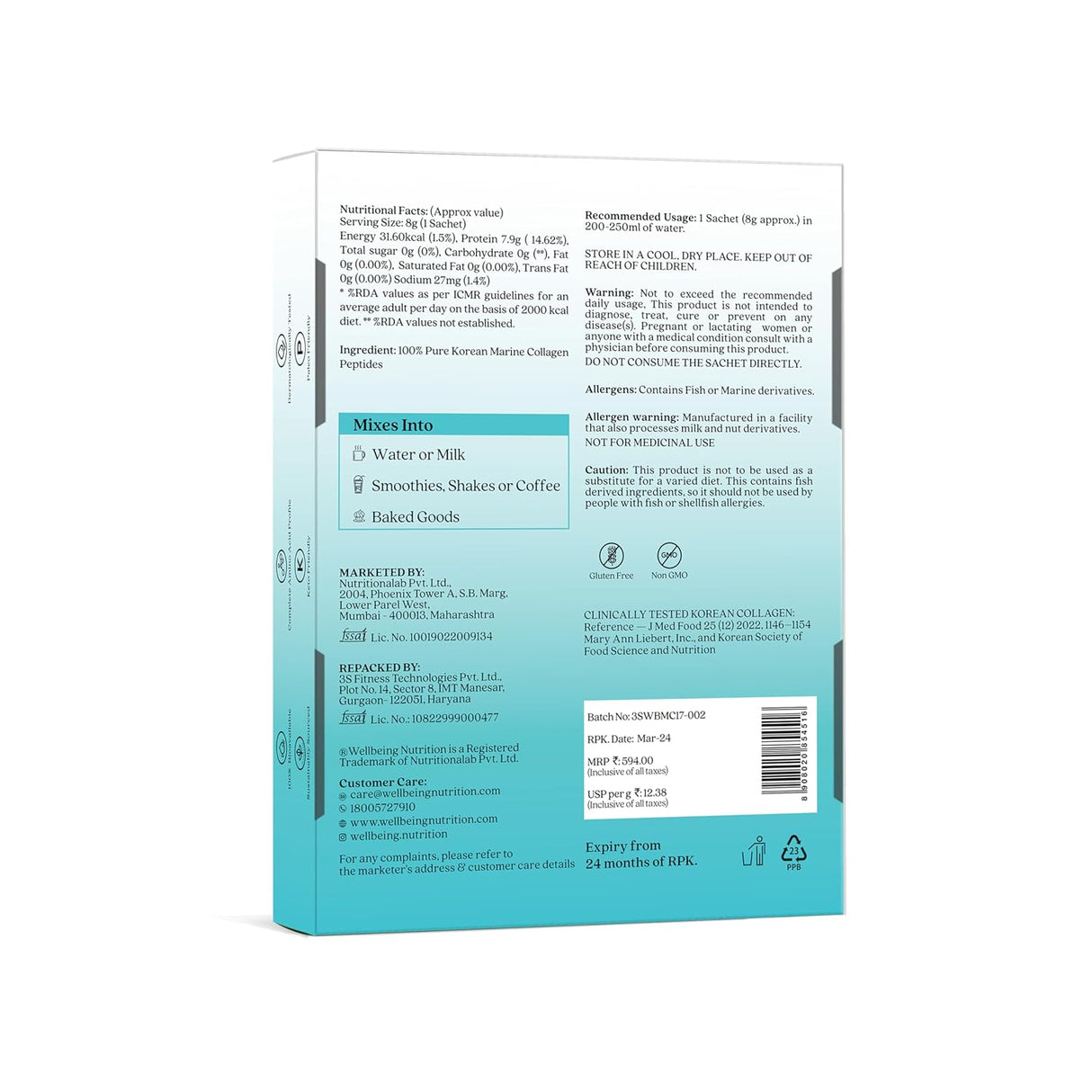 wellbeing nutrition pure korean marine collagen supplements 