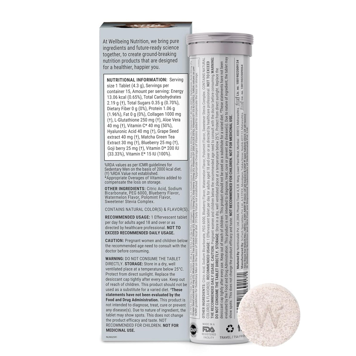 wellbeing nutrition skin fuel glutathione tablets for glowing skin 