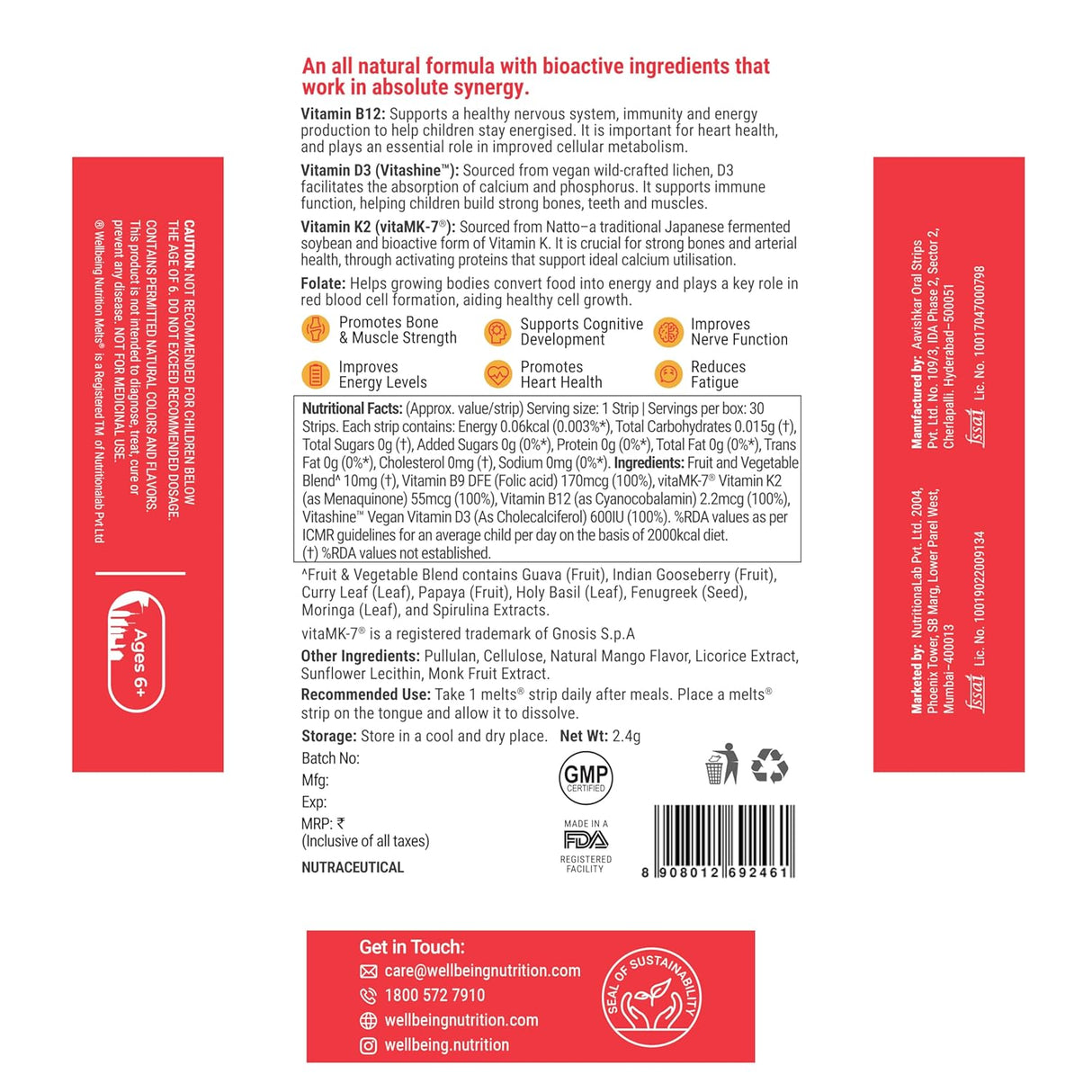 wellbeing nutrition marvel melts vitamin b12 