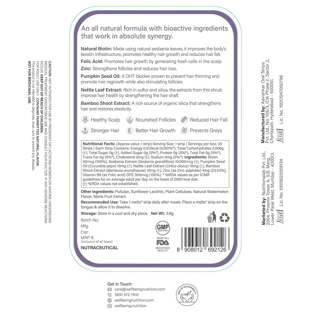 wellbeing nutrition melts healthy hair 