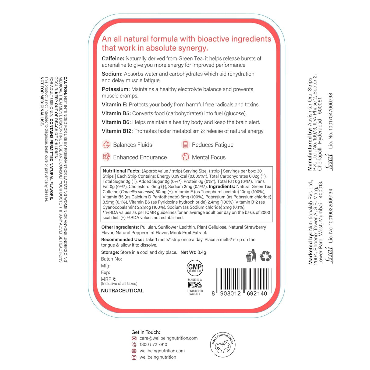 wellbeing nutrition melts instant energy 