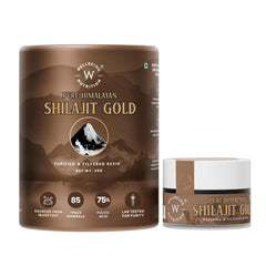 Wellbeing Nutrition Himalayan Shilajit Original Resin | Contains 24K Gold Leaf, Ashwagandha & Safed Museli | 85 Trace Minerals | Energy & Performance | 20g
