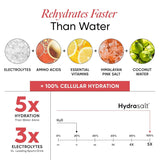 Wellbeing Nutrition HydraSalt Electrolyte Drink with Zero Added Sugar | 5 Electrolytes & 3 Vitamins for Instant Hydration, Energy, Performance & Recovery | 90g, Pack of 15