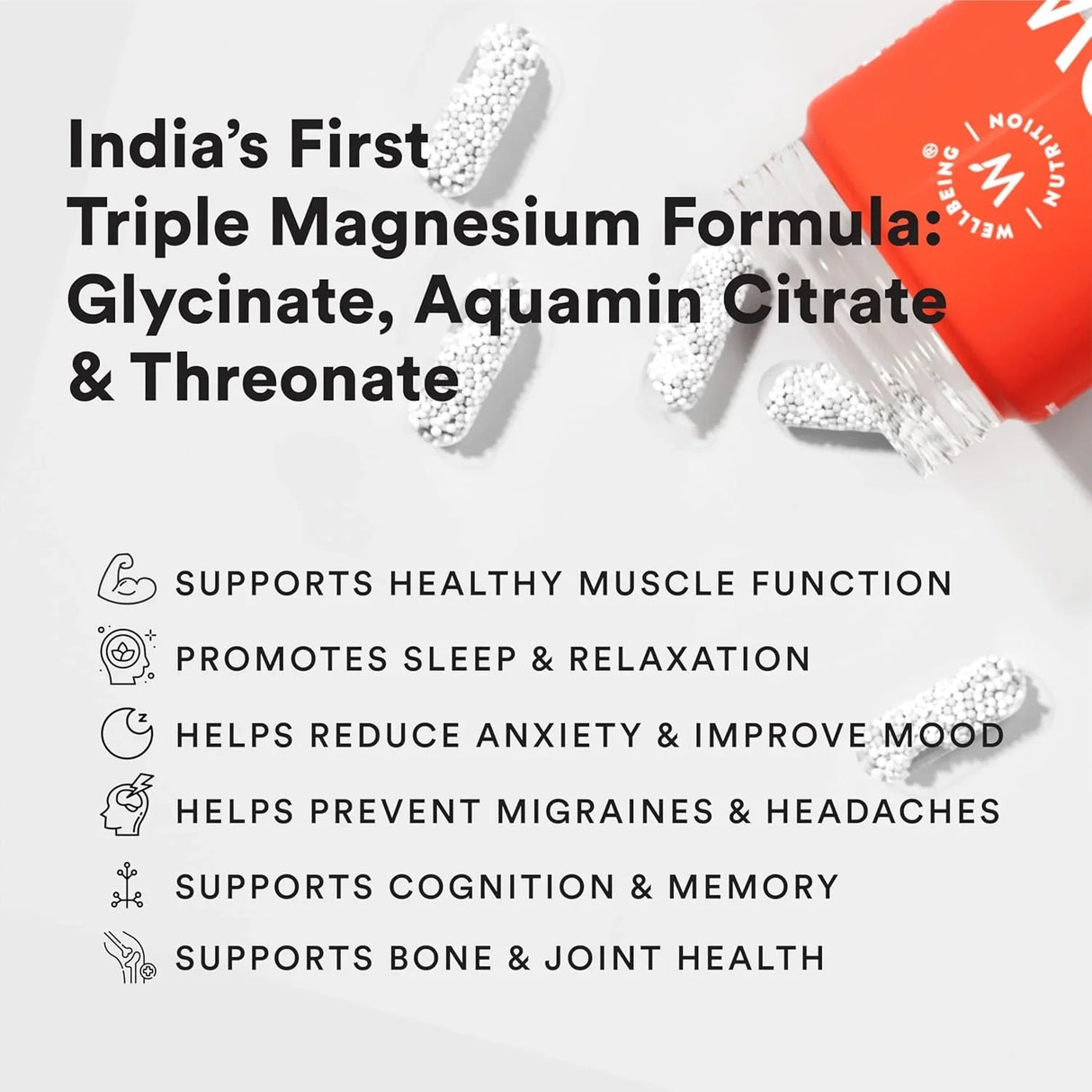 wellbeing nutrition triple magnesium complex 1000 mg 