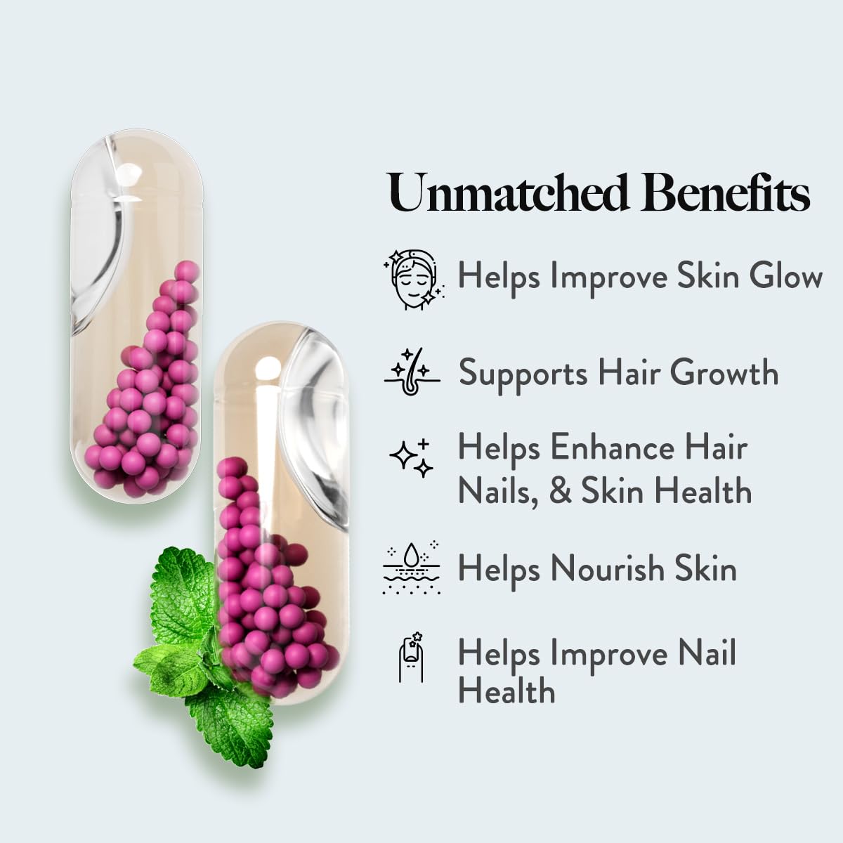 wellbeing nutrition slow skin hair and nails capsules 