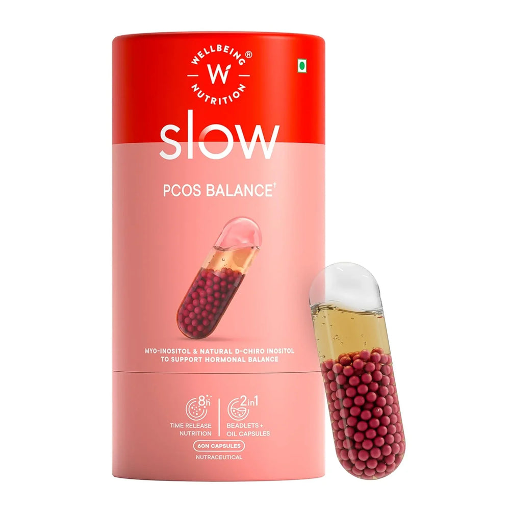 Wellbeing Nutrition PCOS Supplement for Women | Myo-inositol, D-Chiroinositol, Fenugreek, Shatavari | Hormonal Balance & Acne | 60 Veg Capsules