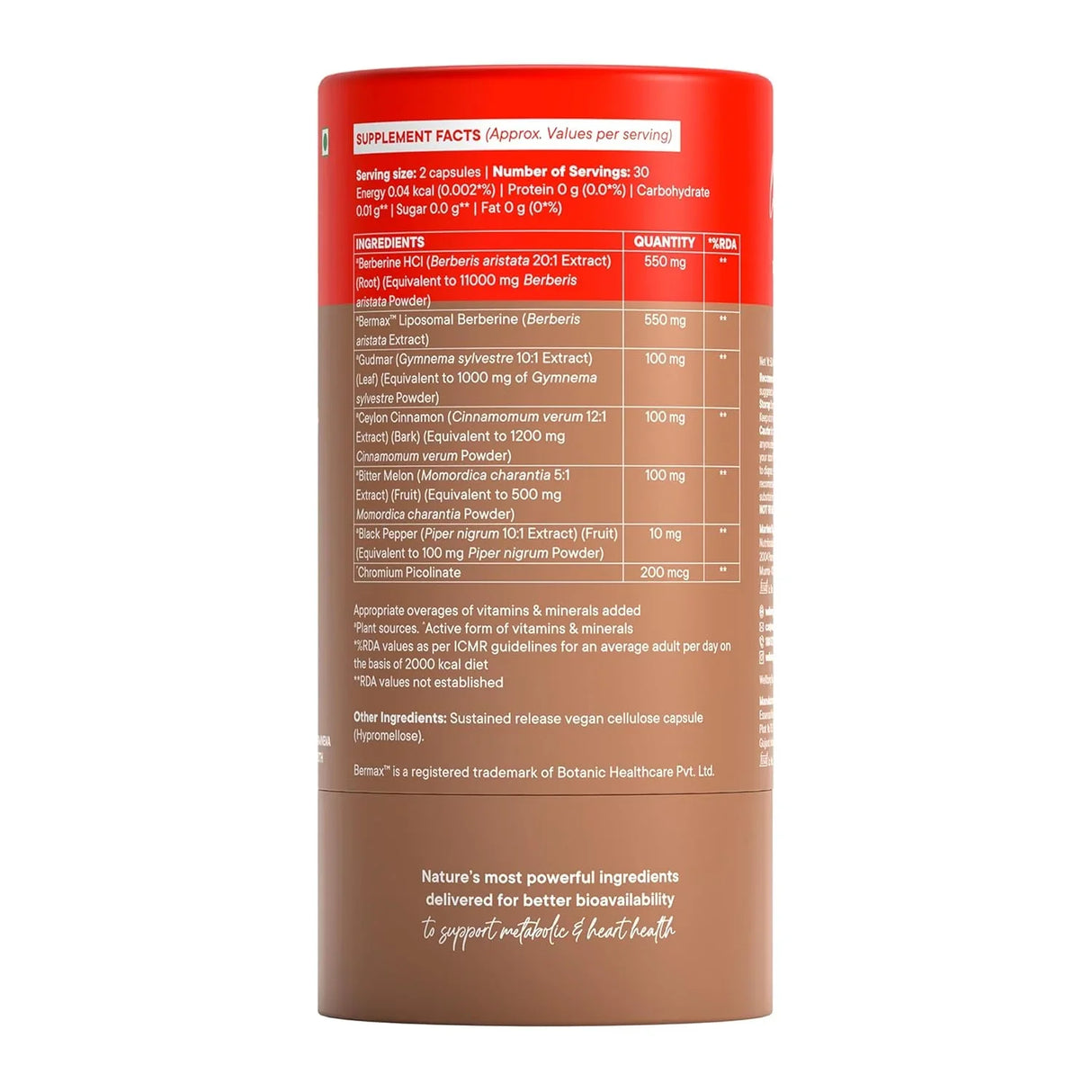 wellbeing nutrition slow liposomal berberine hcl 1100mg 