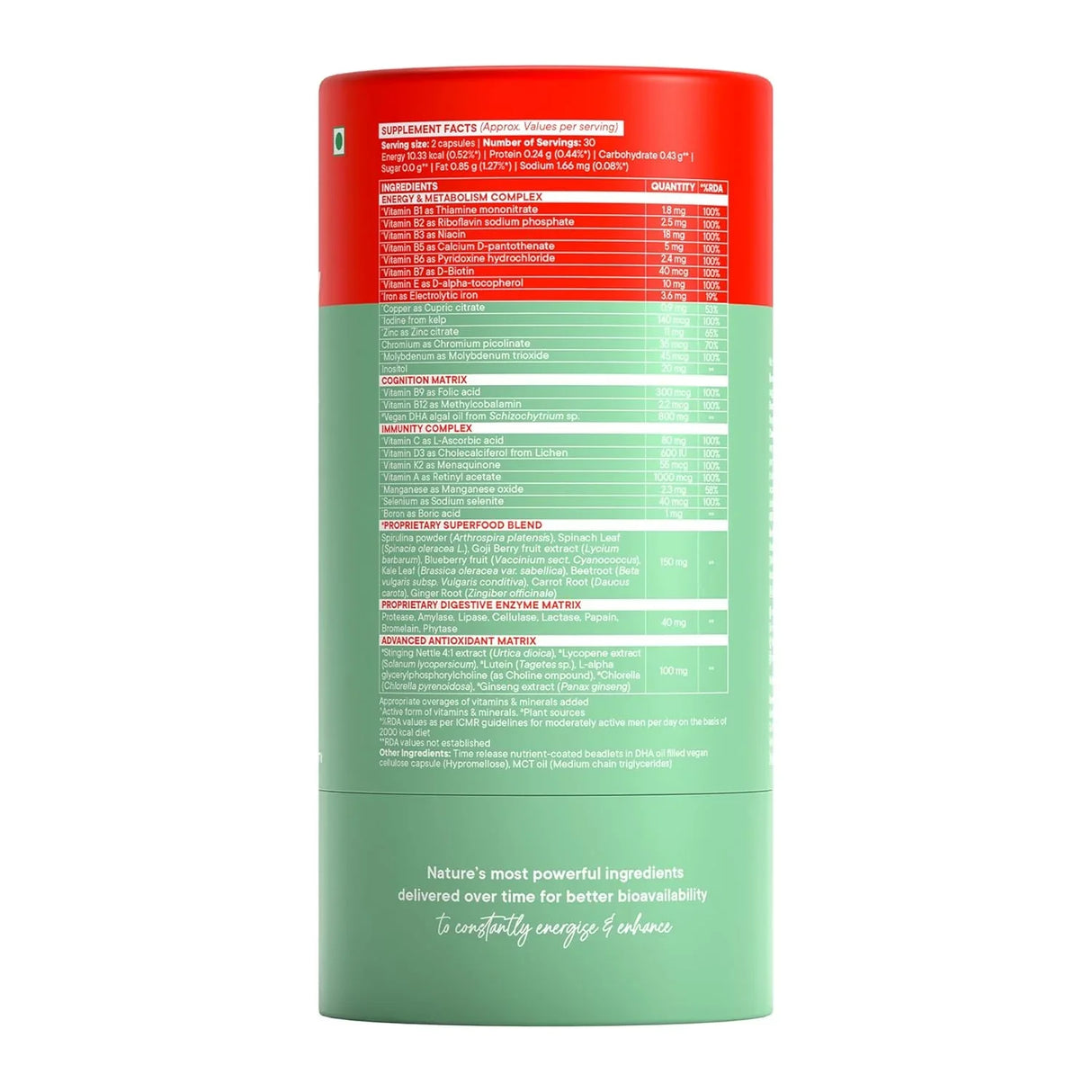 wellbeing nutrition slow multivitamin and omega 3 for adults 50 