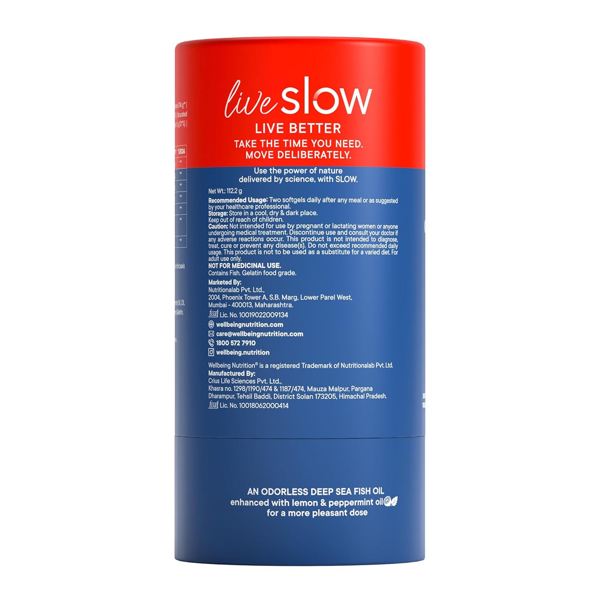 wellbeing nutrition slow 6x strength omega 3 fish oil capsules 