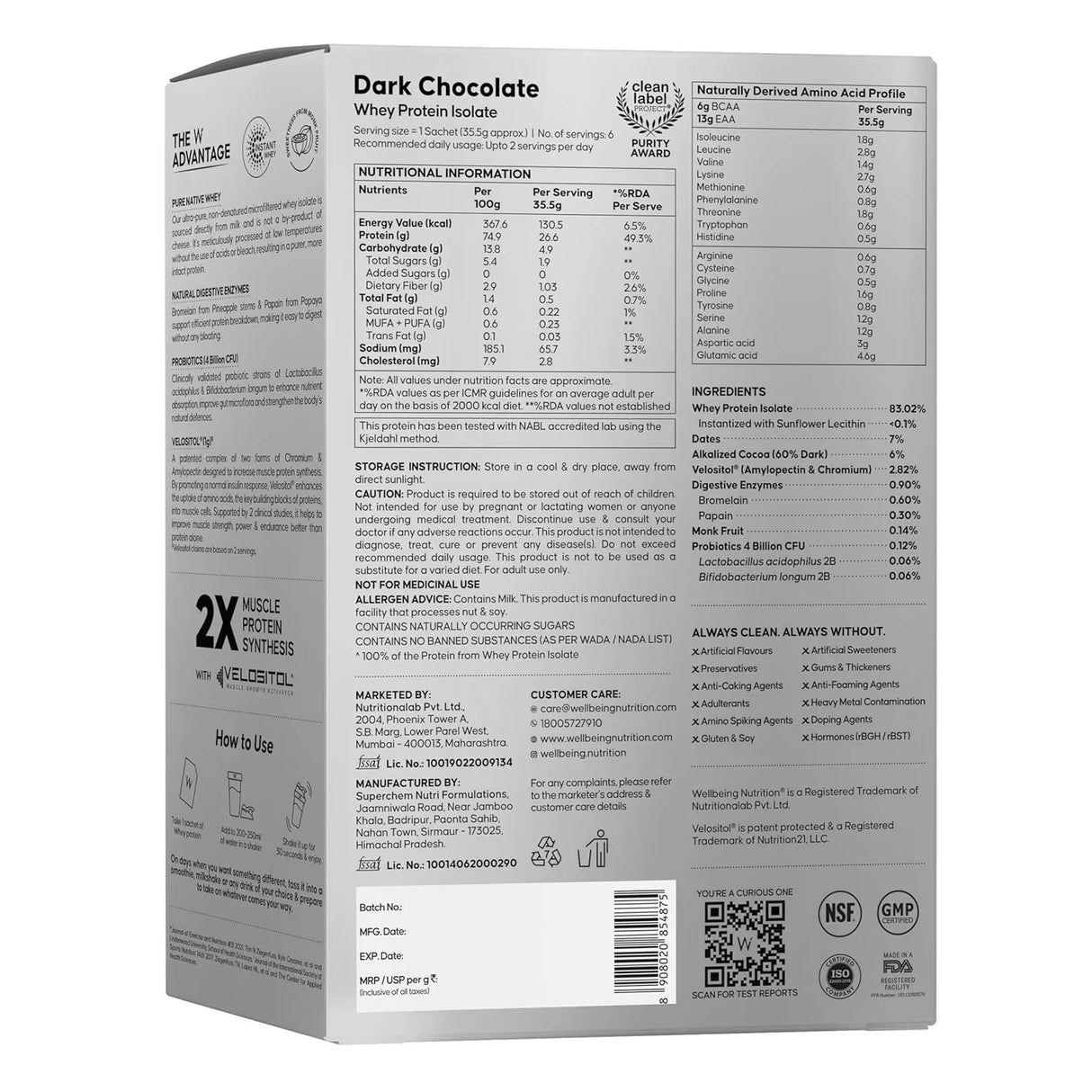 wellbeing nutrition whey protein isolate 